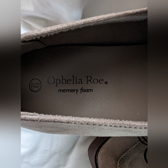 Ophelia Roe Rachel Shoes chunky heel slip on platform style suede - Picture 10 of 10